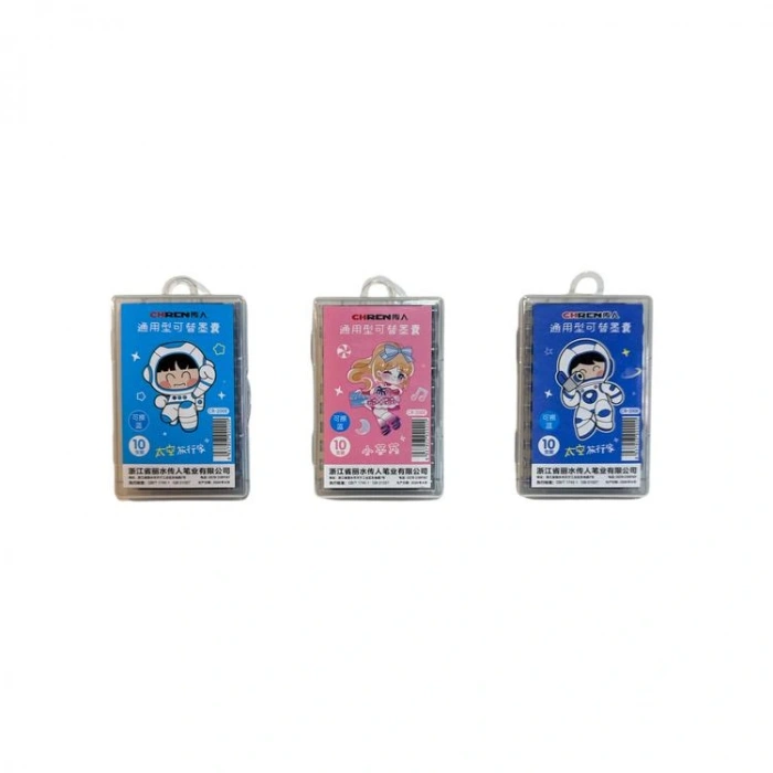 SÜDOR DK10 (CR-200E) DOLMA KALEM KARTUŞU YEDEK 10LU BLISTERLİ MAVİ