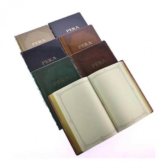 GIPTA 1993 PERA İPLİK DİKİŞLİ DERİ KAPAK 17X24 160YP. ÇİZGİSİZ DEFTER