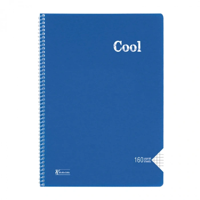 KESKİN COOL PP KAPAK SPİRALLİ DEFTER A4 160 YP. KARELİ