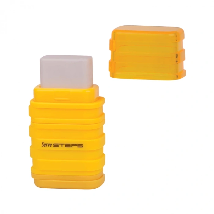 SERVE STEPS SİLGİLİ KALEMTRAŞ SARI SV-STEPS1FS