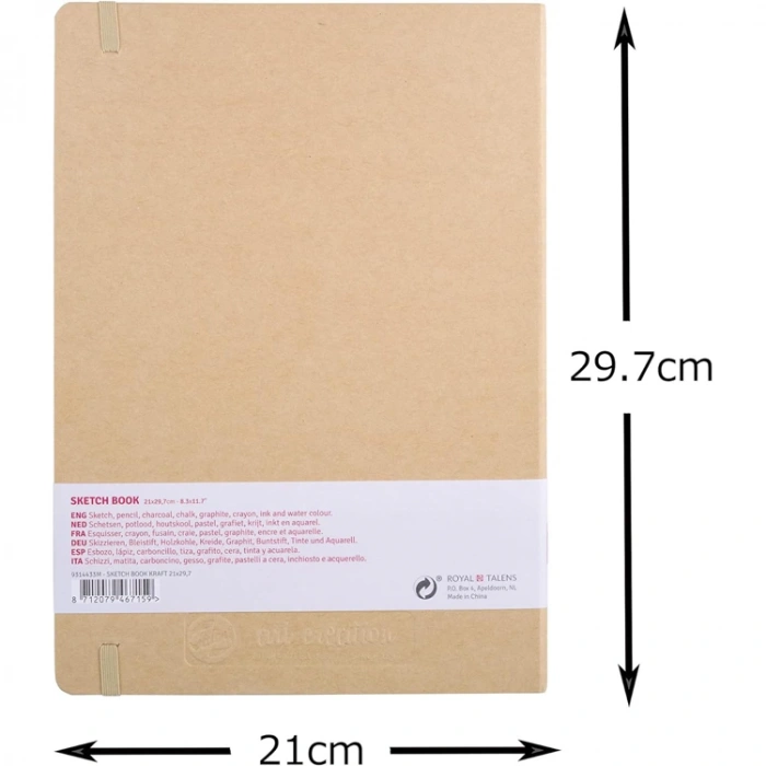 TALENS ART CREATION SKETCHBOOK 21X30cm 140 gr. 80 YP. ESKİZ DEFTERİ KRAFT - 9314433M