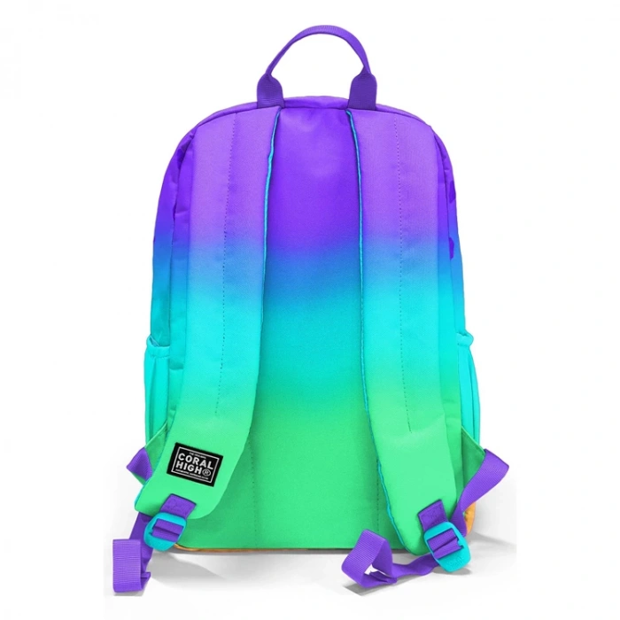 CORAL HIGH 23637 KIDS MOR LİLA RENK GEÇİŞLİ DÖRT BÖLMELİ SIRT ÇANTASI