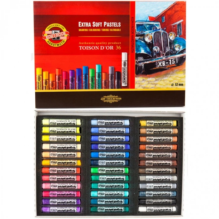 KOH-I NOOR 8555 TOISON DOR EXTRA SOFT PASTEL BOYA 36LI