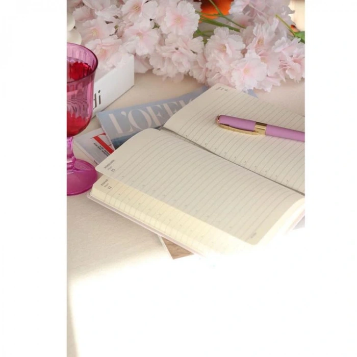 VICTORIAS JOURNALS 124-1449 13X21 CLASSIC LASTİKLİ GÜNLÜK AJANDA -  BORDO