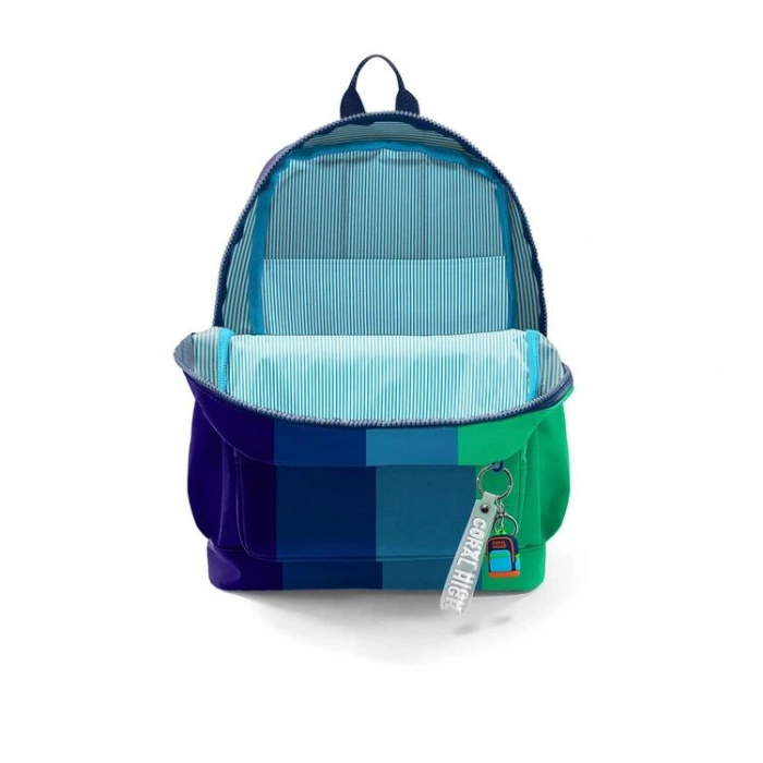 CORAL HIGH 23781 KIDS RENKLİ ÇİZGİLİ DÖRT BÖLMELİ SIRT ÇANTASI