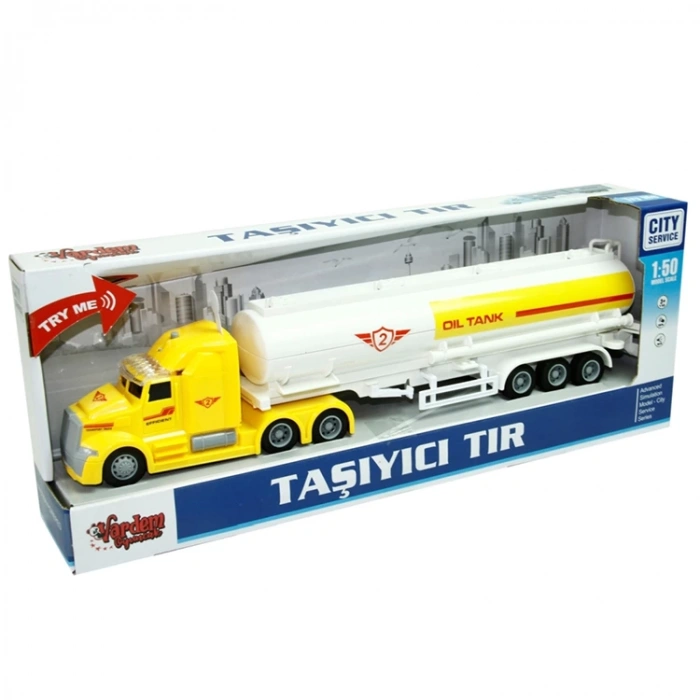 VARDEM WY783A-WY784B 1:50 SÜRTMELİ SESLİ IŞIKLI TAŞIYICI TIR (TANKER-KONTEYNER) KUTULU