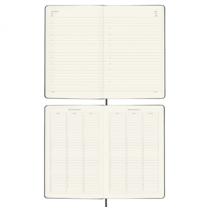 VICTORIAS JOURNALS 9173 13x21cm SERT KAPAK LASTİKLİ CEPLİ CLASSIC GÜNLÜK AJANDA - PEMBE