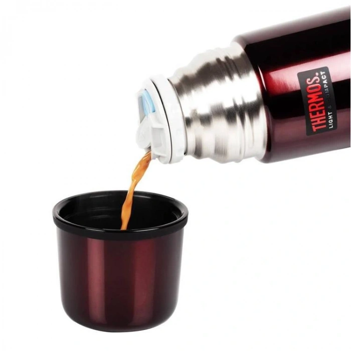 THERMOS FBB-1000 (185199-AK) LIGHT & COMPACT LIGHT ÇELİK TERMOS PİPETSİZ 1000ML - MIDNIGHT RED