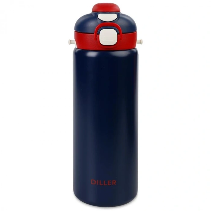 VAGONLİFE DILLER PASLANMAZ ÇELİK PİPETLİ/PİPETSİZ KULLANIM MATARA/TERMOS 9073 700ML BLUE