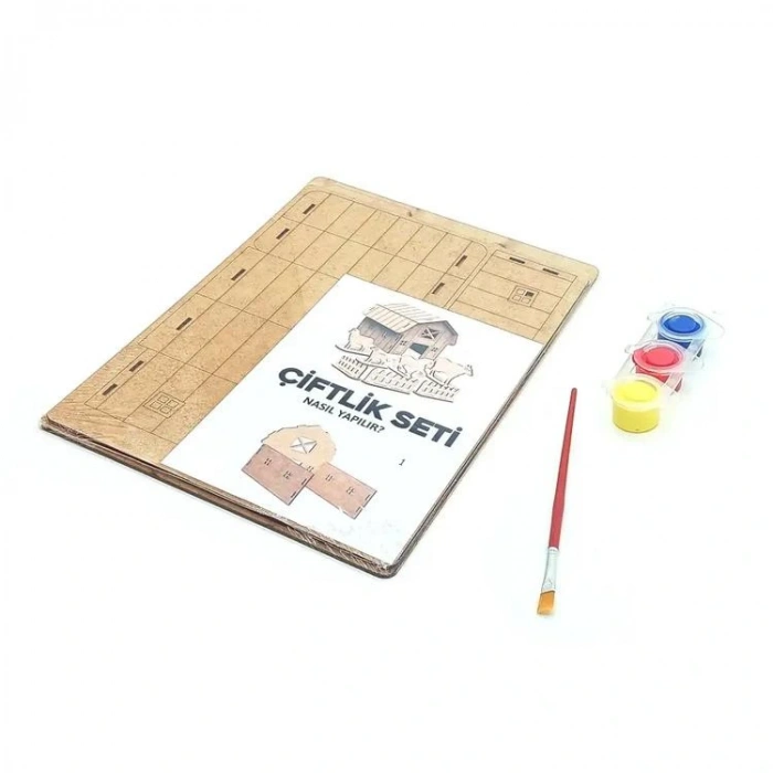SÜDOR MD2-06 KUTULU AHŞAP MAKET ÇİFTLİK BOYAMA SETİ BÜYÜK