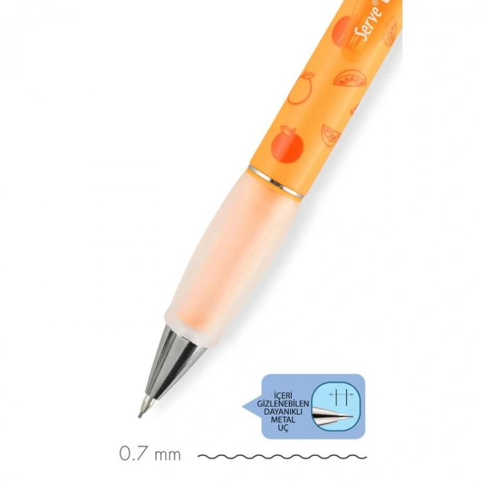 SERVE DEEP VERSATİL KALEM 0.7 NEON TURUNCU PORTAKAL