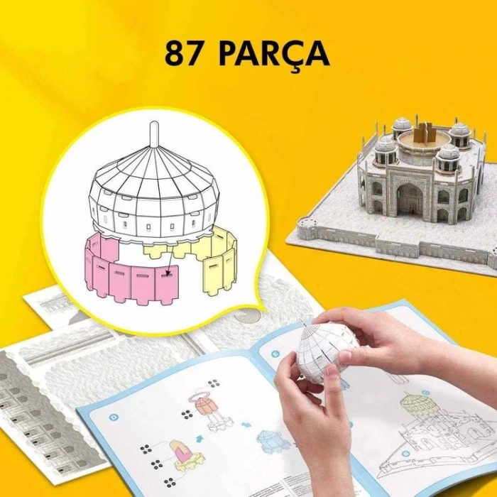 NECOTOYS DS0981H NATIONAL GEOGRAPHIC TAJ MAHAL 3D PUZZLE 87 PARÇA