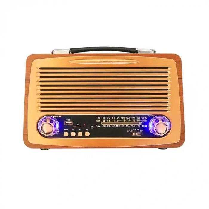 RAISENG R-3299BT AHŞAP RETRO BÜYÜK BOY BLUETOOTH BAĞLANTILI USB ŞARJLI RADYO