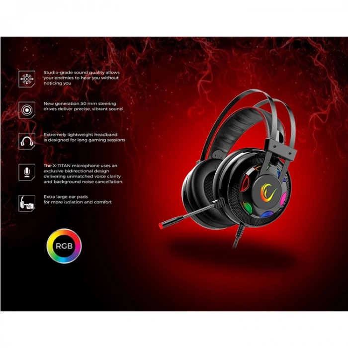 RAMPAGE MIRACLE -X1 RGB 7.1 SURROUND MİKROFONLU OYUNCU KULAKLIĞI