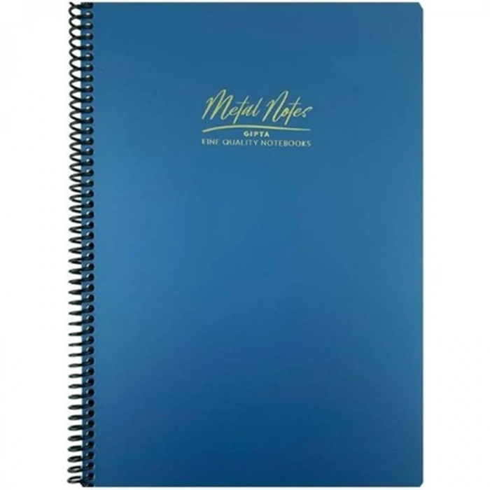 GIPTA METAL NOTES SPİRALLİ PP KAPAK 17x24 100YP. KARELİ DEFTER