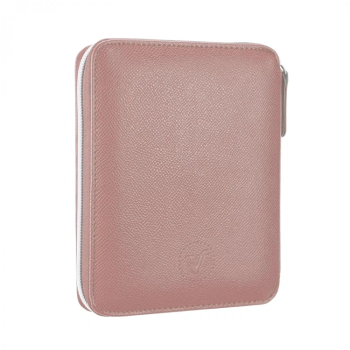 VICTORIAS JOURNALS 0282 KUTULU ZIPPER FOLDER ORGANİZER GÜL KURUSU 14.8X21cm  80YP. ÇİZGİLİ DEFTER