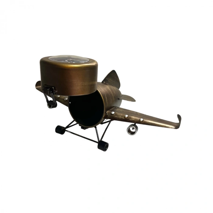 KAKOSAN UÇAK FİGÜRLÜ ANTİK MASA SAATİ NO:10