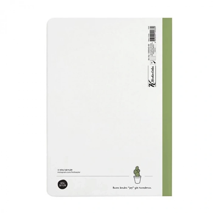 KESKİN HİSLİ ŞEYLER 14X20 SERT KAPAK ÇİZGİLİ DEFTER 64 YP.- BENİ SEVEN DİKENİME KATLANSIN