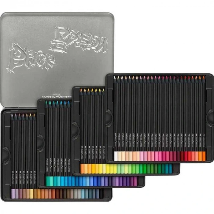 FABER CASTELL BLACK EDİTİON KURU BOYA KALEM SETİ 100LÜ METAL KUTU  - 5171116490