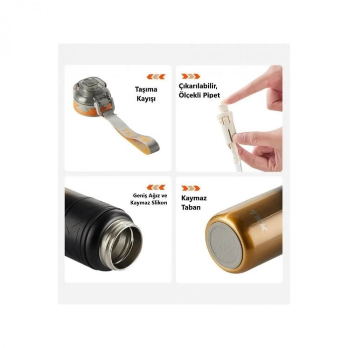 VAGONLİFE  T2022 TKK PASLANMAZ ÇELİK TERMOS 500 ML ALTIN