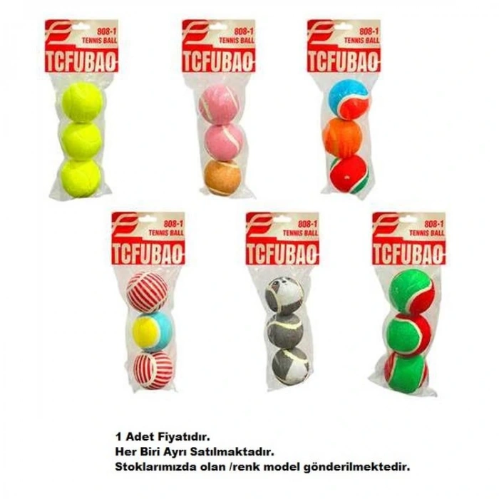 CAN SPORT  TCFUBAO 808-1  TENİS TOPU 3lü  TEK PAKET