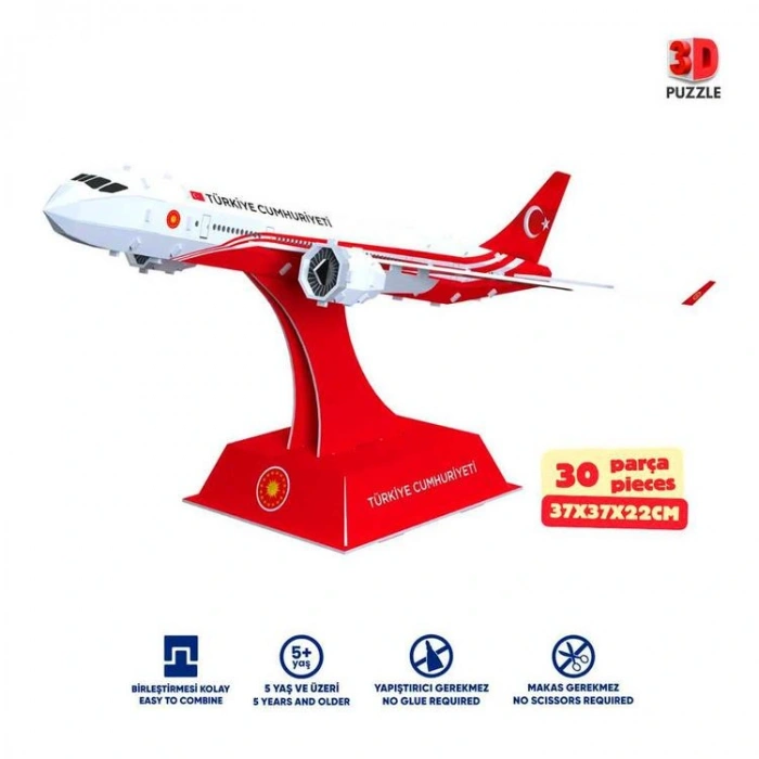 BAL 55117  3D MAKET ATA UÇAĞI/ AIRPLANE MODEL 30 PARÇA 5+