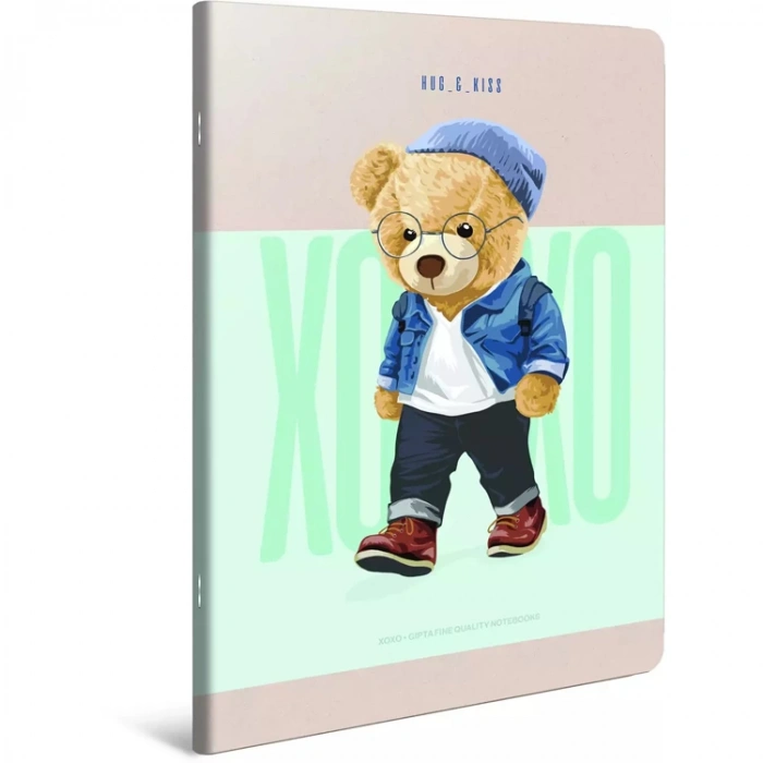 GIPTA XOXO TEL DİKİŞLİ KARTON KAPAK  80YP. ÇİZGİLİ DEFTER