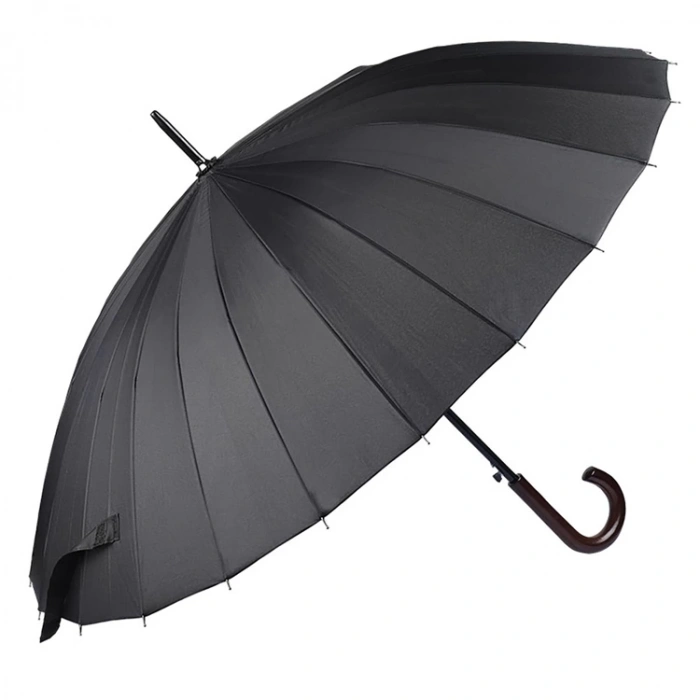 RUBENİS RB-056M 24 TELLİ - SİYAH BASTON 24 TELLİ OTOMATİK ŞEMSİYE