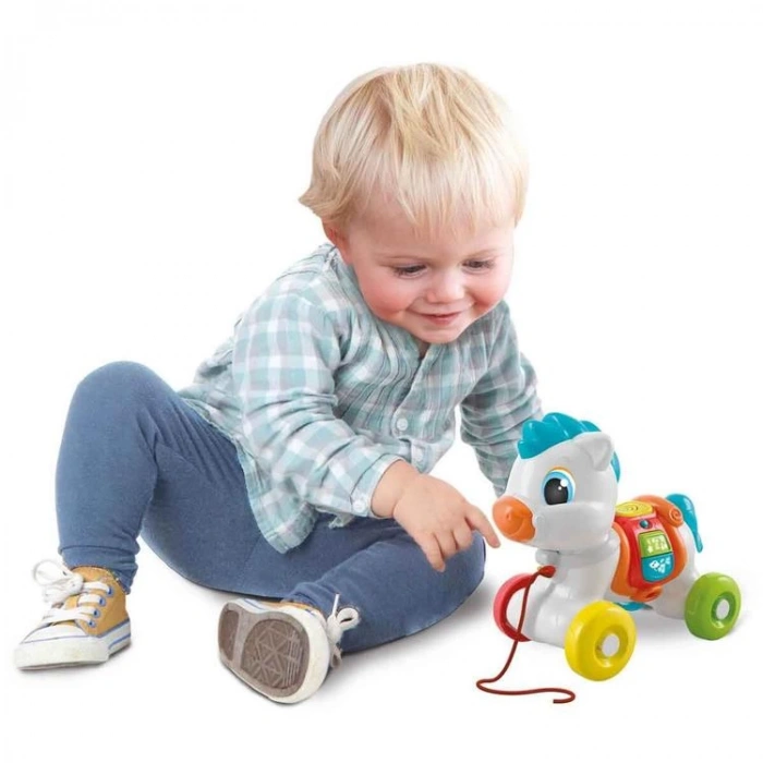 CLEMENTONİ 17812  BABY PULL ALONG BABY PONY SESLİ ÇEK ÇEK PONY