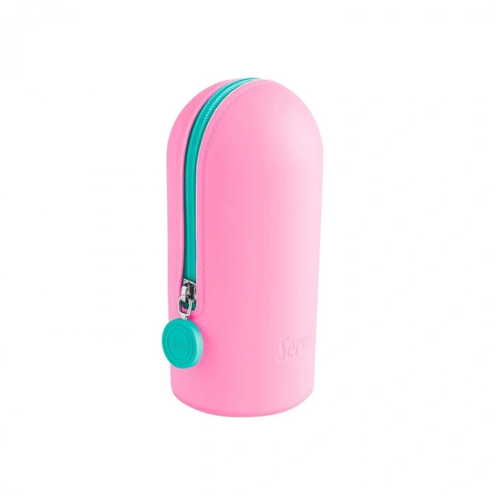 SERVE HOOP VAKUMLU SİLİKON KALEM ÇANTASI PASTEL ŞEKER PEMBE