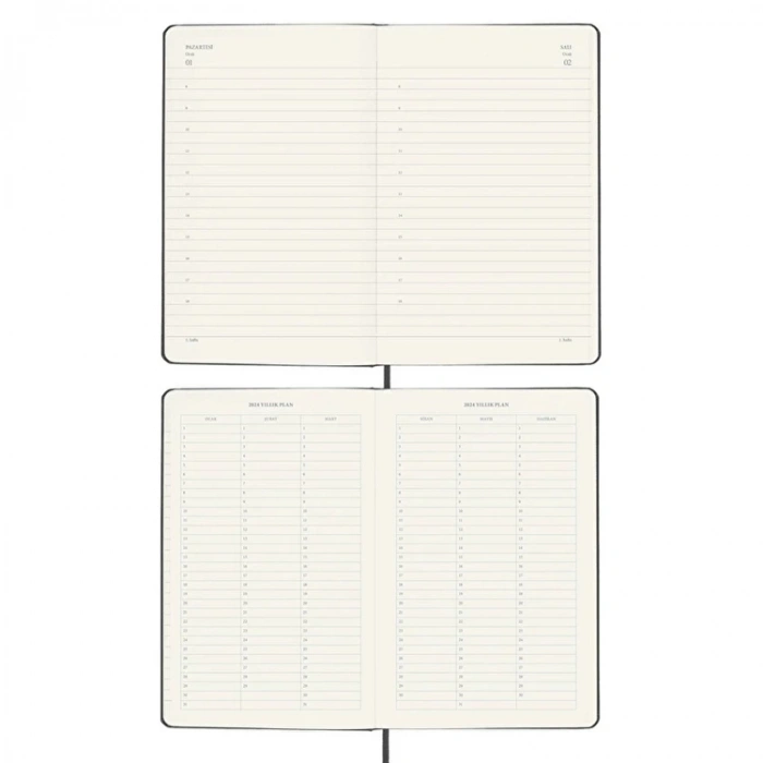 VICTORIAS JOURNALS 9172 13x21cm SERT KAPAK LASTİKLİ CEPLİ CLASSIC GÜNLÜK AJANDA - YEŞİL
