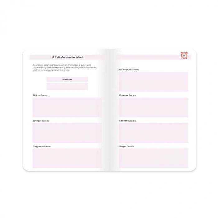 KESKİN SERT KAPAK 17x24 HAFTALIK TARİHSİZ KİŞİSEL GELİŞİM AJANDASI AYÇA KARAMAN - 830610