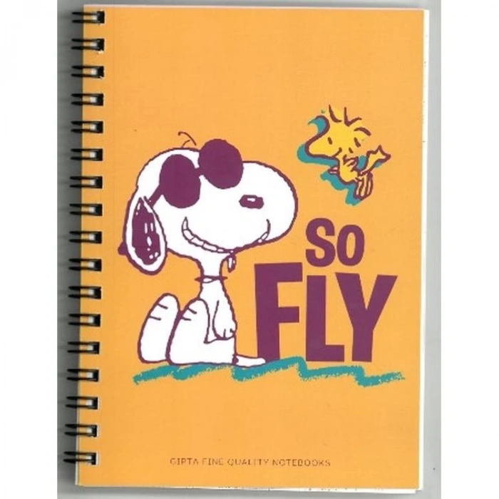 GIPTA SNOOPY A6 SPİRALLİ KARTON KAPAK 80 YP. ÇİZGİLİ NOT DEFTERİ - TEKLİ