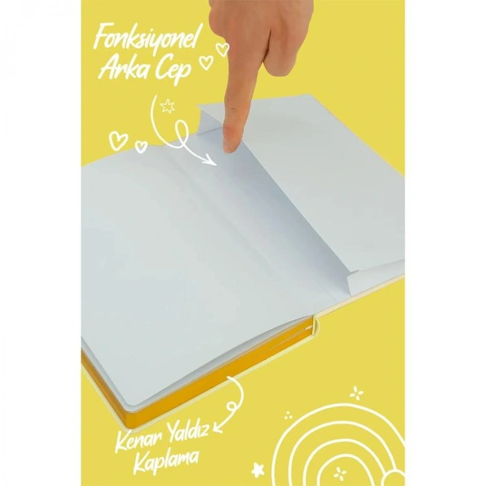 VICTORIAS JOURNALS 1655 BUJO VEGAN DERİ 14X21 160gr.96YP. ÇİZGİLİ DEFTER SARI