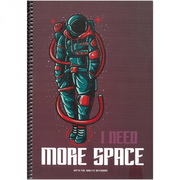 GIPTA SPACE SPİRALLİ KARTON KAPAK A4 80 YP ÇİZGİLİ DEFTER