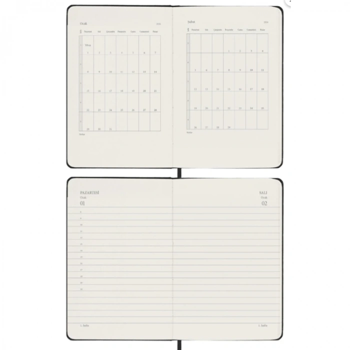 VICTORIAS JOURNALS 9191 9x14cm SERT KAPAK LASTİKLİ CEPLİ CLASSIC GÜNLÜK AJANDA - SARI