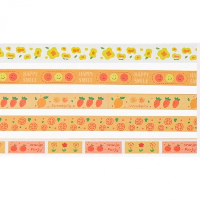 GIPTA K8905 DEESING RENKLİ BANT SET 5LI KUTULU  - 10 MMX2M