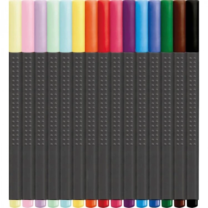 FABER CASTELL GRİP FİNEPEN 0.4mm.KUTU İÇECEK ŞEKİLLİ 15Lİ - 5010151617