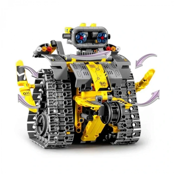 SUNMAN İM. MASTER NO.8060 UZAKTAN KUMANDALI R/C 2.4GHz ROBOT & DİNOZOR SARI 3IN1 LEGO YAPIM SETİ 435 PARÇA 6+
