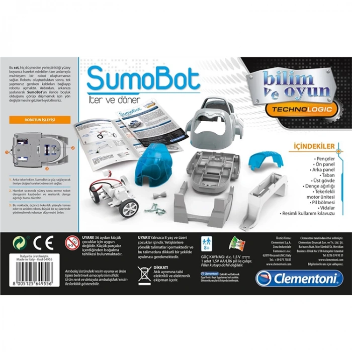CLEMENTONI 64955 BİLİM VE OYUN ROBOTİK LABORATUARI SUMOBOT