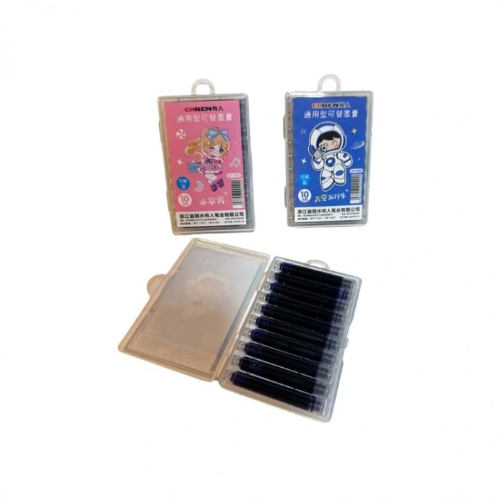 SÜDOR DK10 (CR-200E) DOLMA KALEM KARTUŞU YEDEK 10LU BLISTERLİ MAVİ