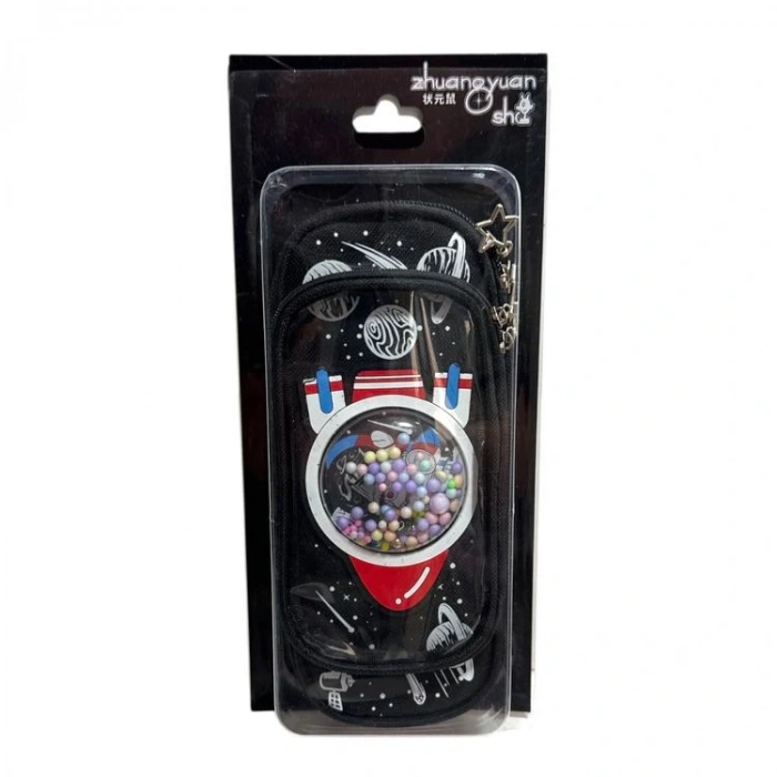 ZİZU 869 BONCUKLU ASTRONOT FİGÜR 2 GÖZLÜ KALEM ÇANTASI