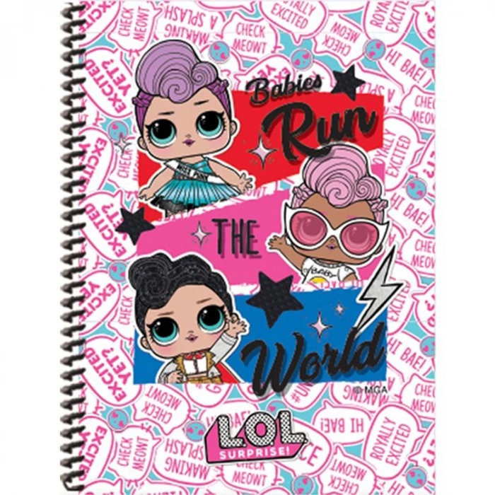 KESKİN L.O.L CAM KIRIKLI SPİRALLİ A6 BLOKNOT 80 YP.