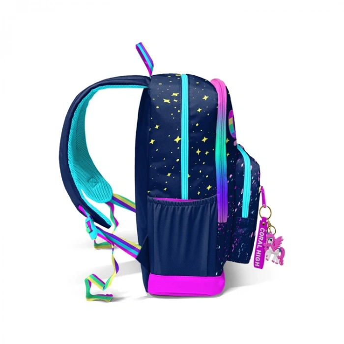 CORAL HIGH 23635 KIDS ÇOK RENKLİ LACİVERT DÖRT BÖLMELİ SIRT ÇANTASI
