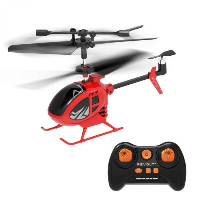 SUNMAN S100 REVOLT MİNİ USB ŞARJLI ÇİFT PERVANELİ KUMANDALI İÇ MEKAN UÇUŞU HELİKOPTER KUTULU 8+