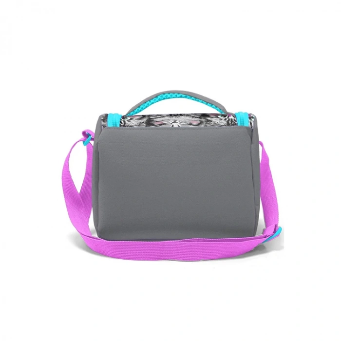 CORAL HIGH 11778 KIDS GRİ KEDİ DESENLİ THERMO BESLENME ÇANTASI