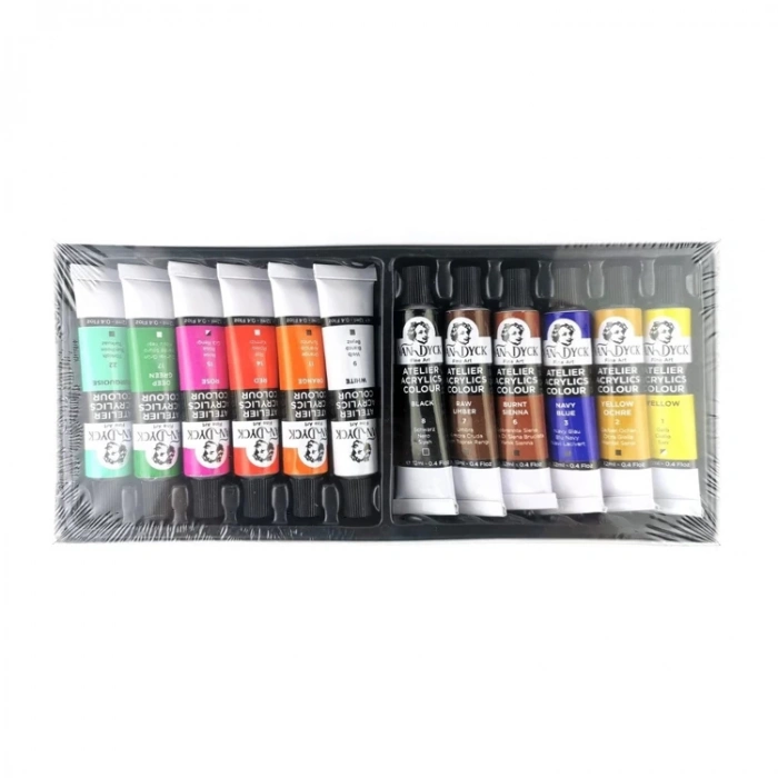 VAN DYCK VD384400 ATELIER AKRİLİK SET TÜP 12X12ml AKRİLİK BOYA