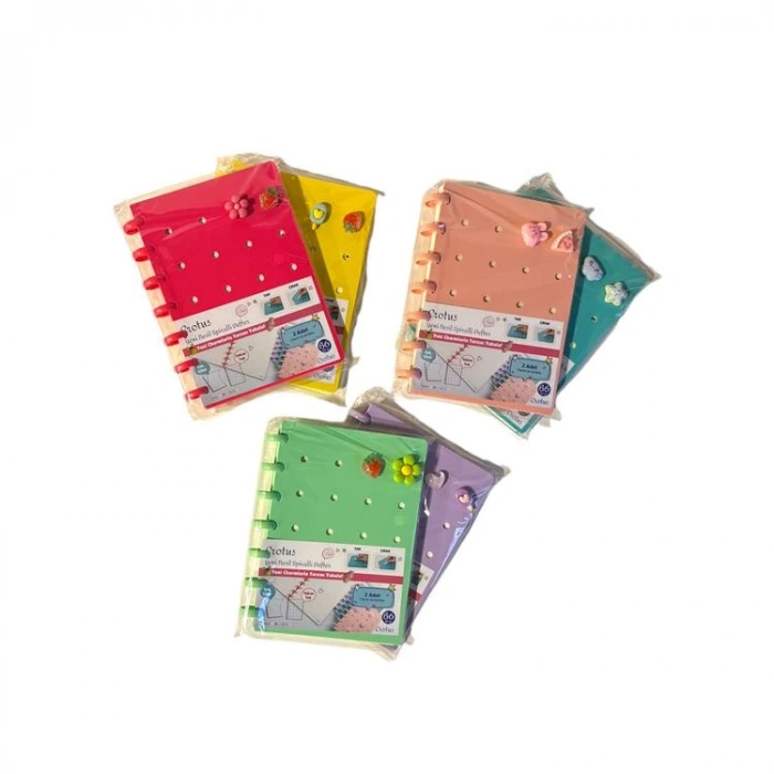 TMN CROTUS A5 YENİ NESİL DİSK SPİRALLİ B6 PP KAPAK 80 YP. ÇİZGİLİ DEFTERİ 593083