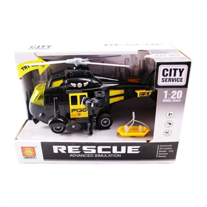 KIZILKAYA KZL-WY760A SESLİ IŞIKLI 1:20 KURTARMA HELİKOPTERİ