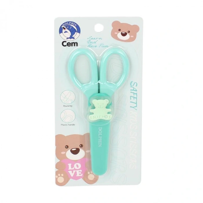 CEM DOLPHIN SCS-077 MASKOTLU KORUMALI ÇOCUK MAKASI - TEKLİ